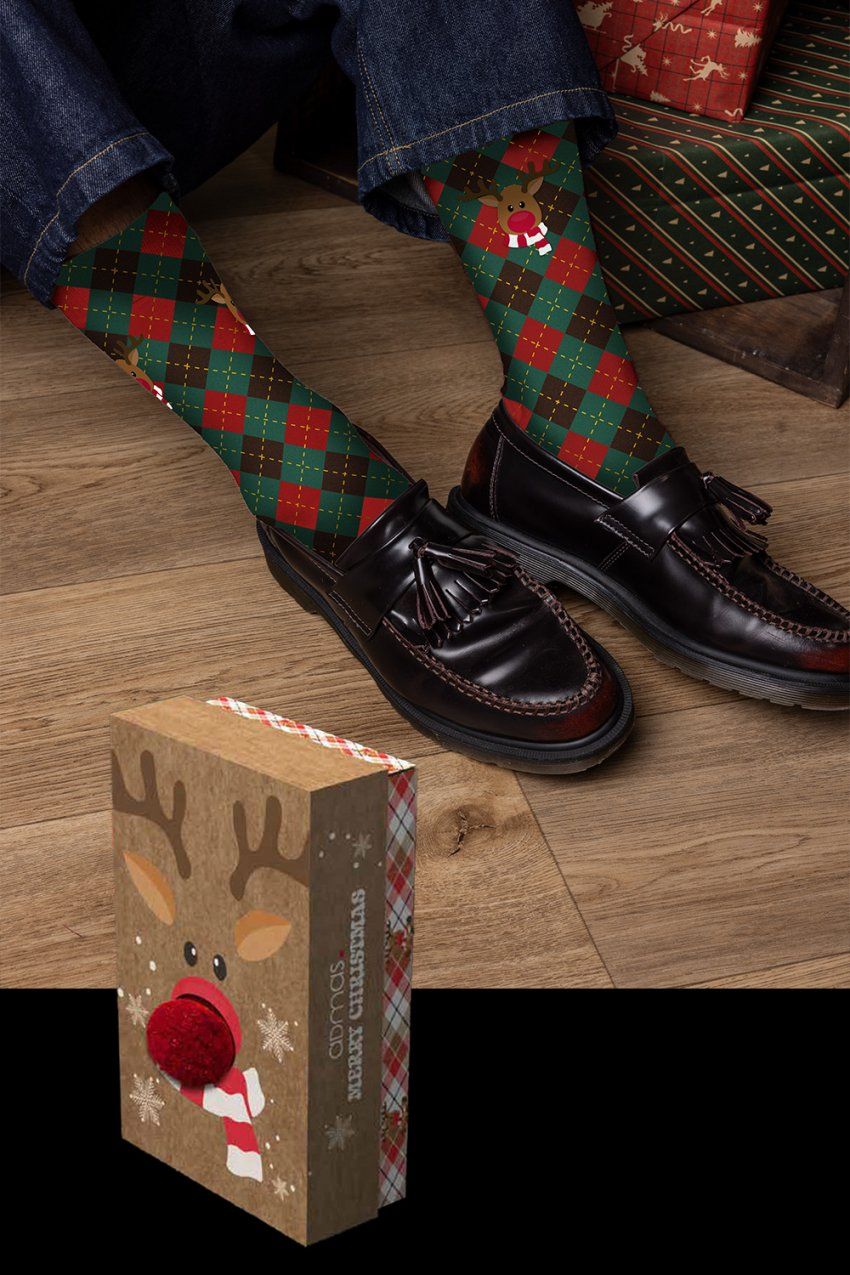 21095 EXPOSITOR DE CALCETINES ESPECIAL NAVIDADA RENOS