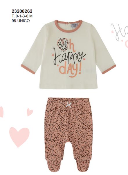 23200262 CONJUNTO BEBE INTERLOCK 2 PIEZAS  (0 A 6) YATSI