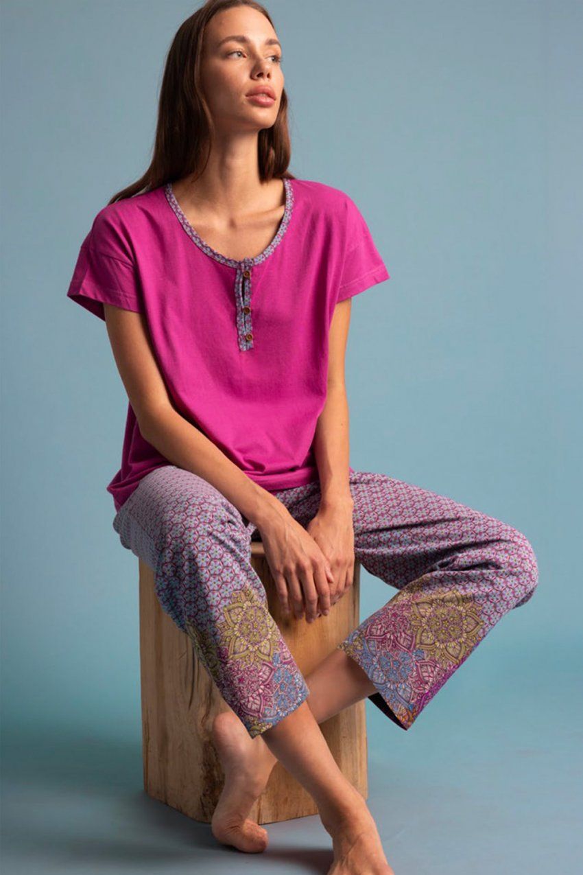 63065 PIJAMA PALAZZO MANDALA FLOWER AL POR MAYOR
