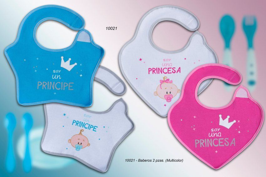 10021 BABEROS PRINCIPE PRINCESA PACK 2 GAMBERRITOS