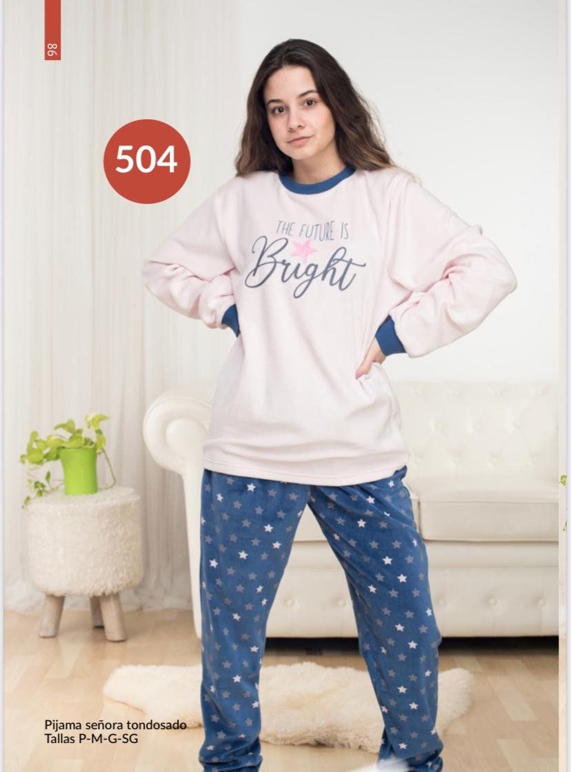 KN 504 PIJAMA  SEÑORA TERCIOPELO KINANIT
