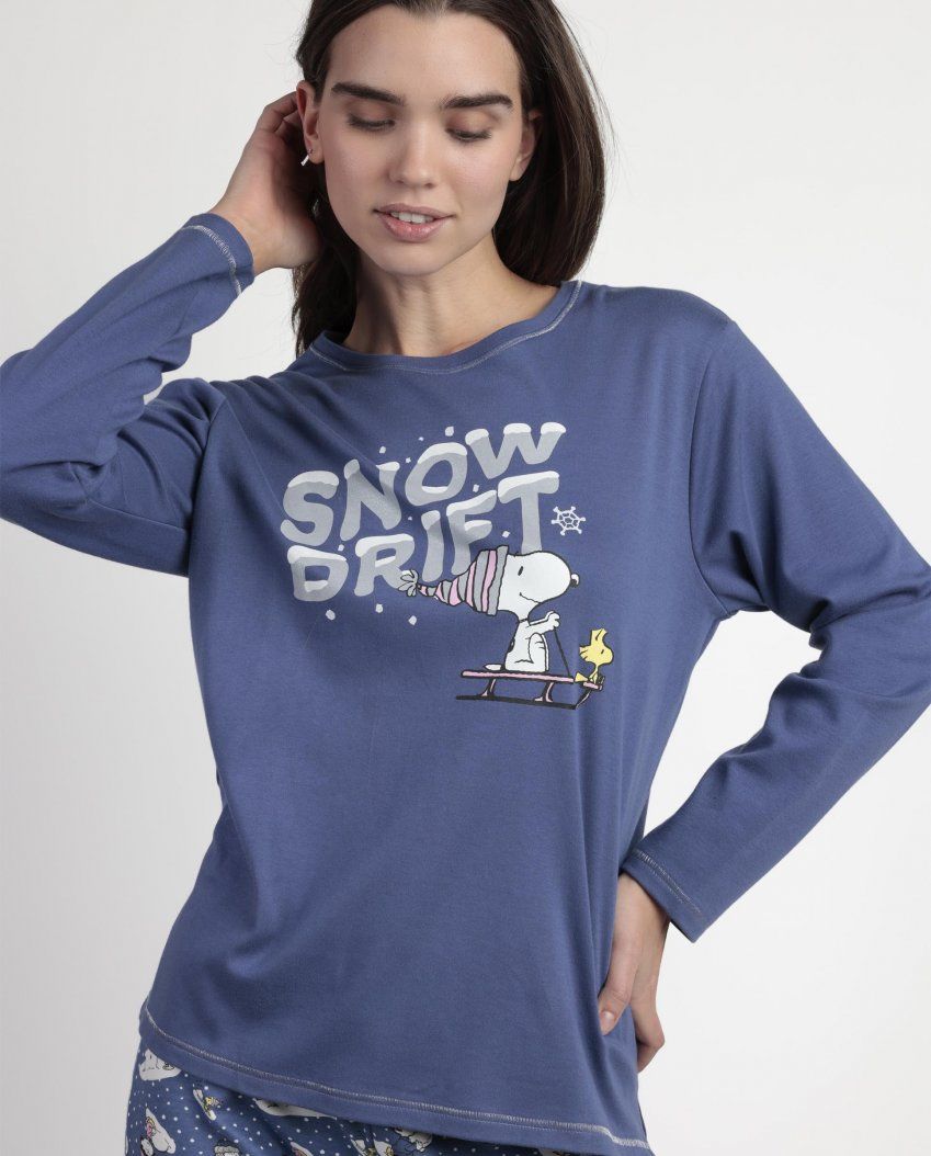 63424 PIJAMA MUJER 100% ALGODON SNOOPY ADMAS