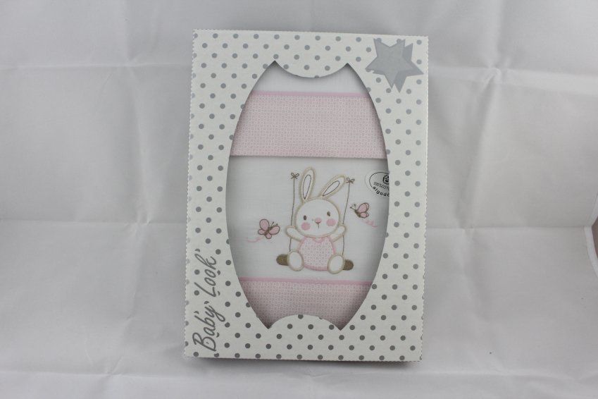 R22 SABANA CARRO FONDO BLANCO ESTAMPADO ROSA