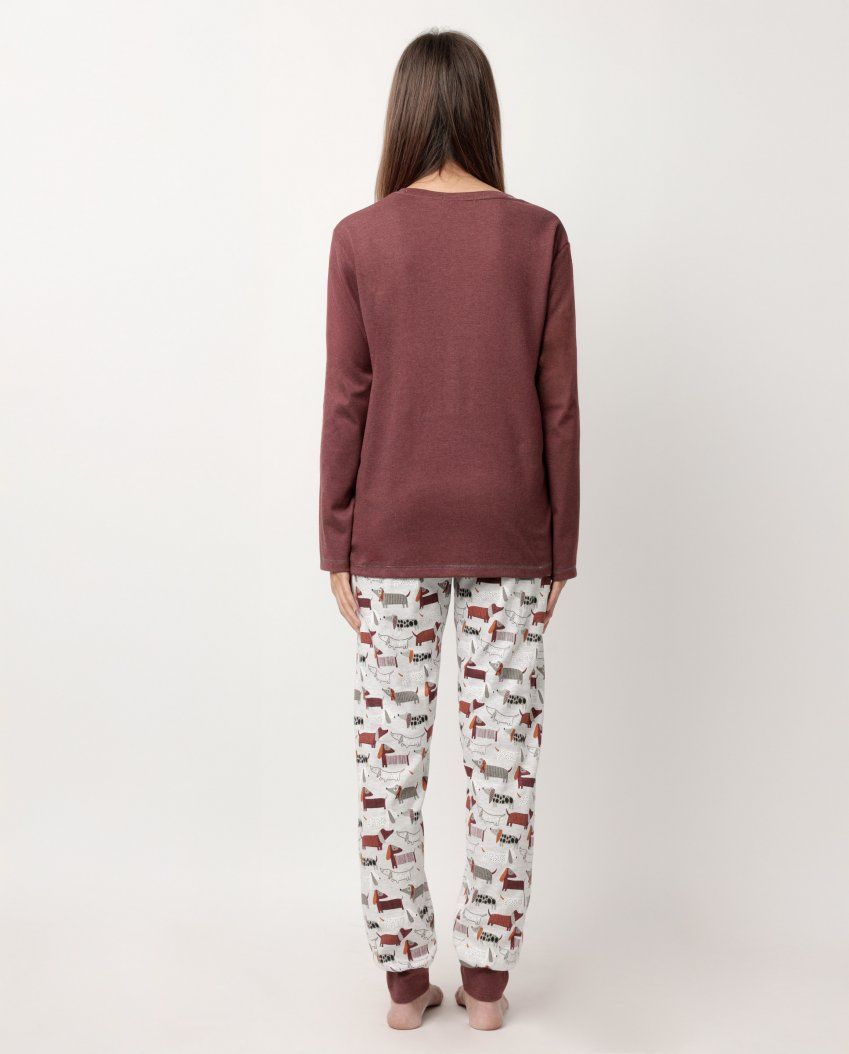 63622 PIJAMA MUJER PERRITOS INTERLOCK ADMAS