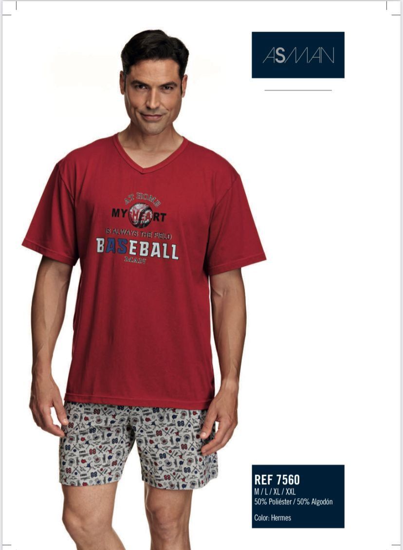 7560 PIJAMA CABALLERO VERANO ASSMAN