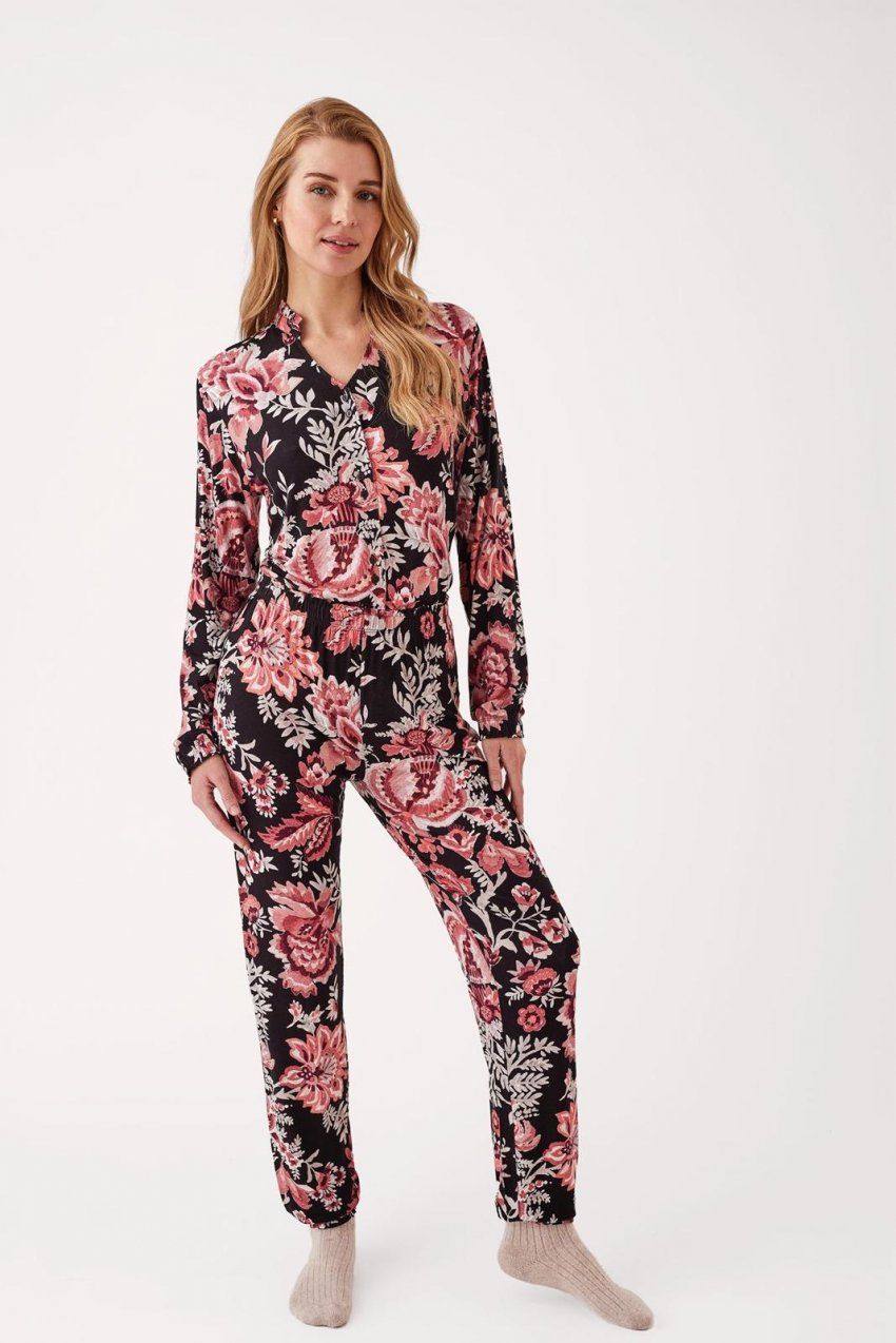 N 19832 PIJAMA MUJER ABIERTO ESTAMPADO VISCOSA PROMISE