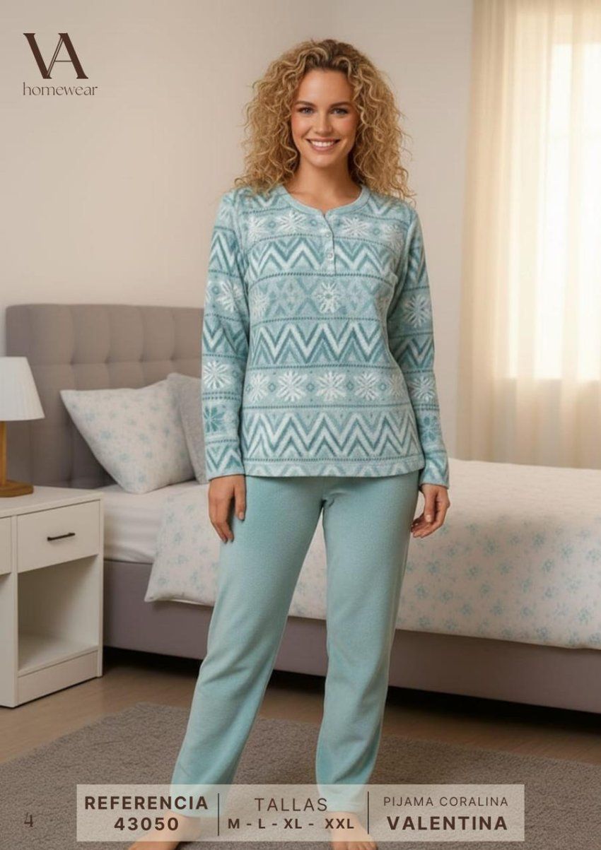 43050 pijama mujer coralina vanila