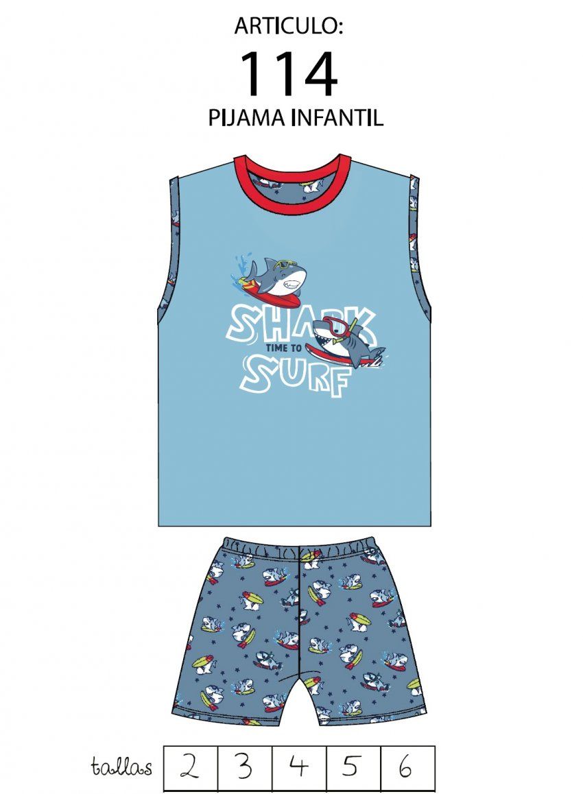 KN 114 PIJAMA NIÑO VERANO KINANIT AL POR MAYOR