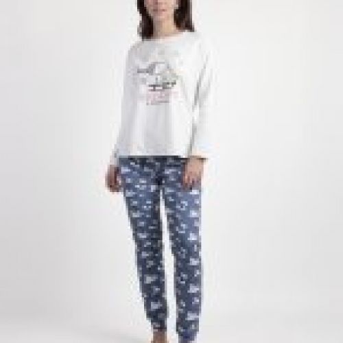 63424 PIJAMA MUJER 100% ALGODON SNOOPY ADMAS al por mayor