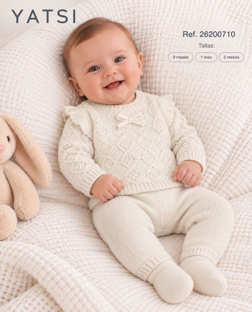 26200710 CONJUNTO TRICOP BEBE 2 PIEZAS PUNTO YATSI