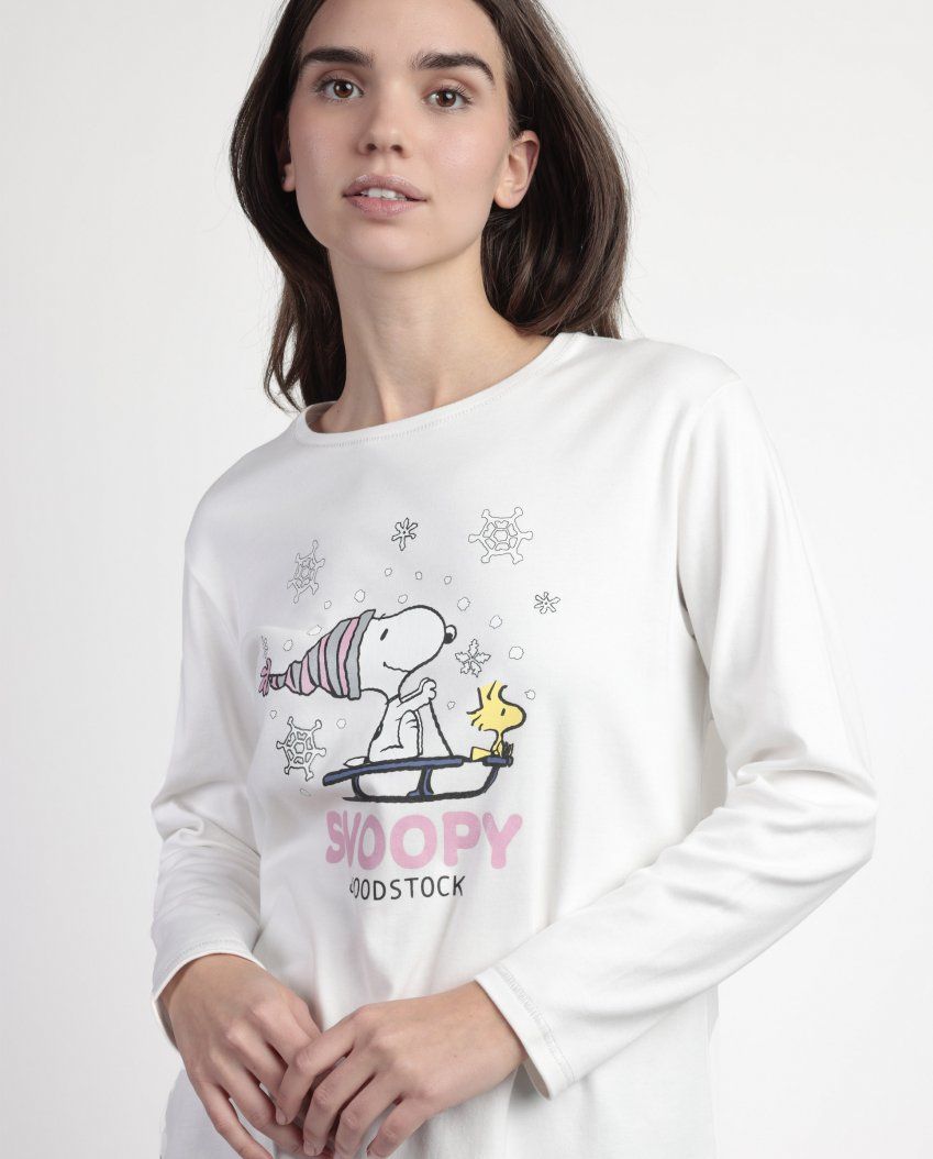 63424 PIJAMA MUJER 100% ALGODON SNOOPY ADMAS al por mayor