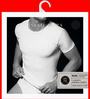 20102 CAMISETA MANGA CORTA ALGODON CABALLERO YSABEL MORA