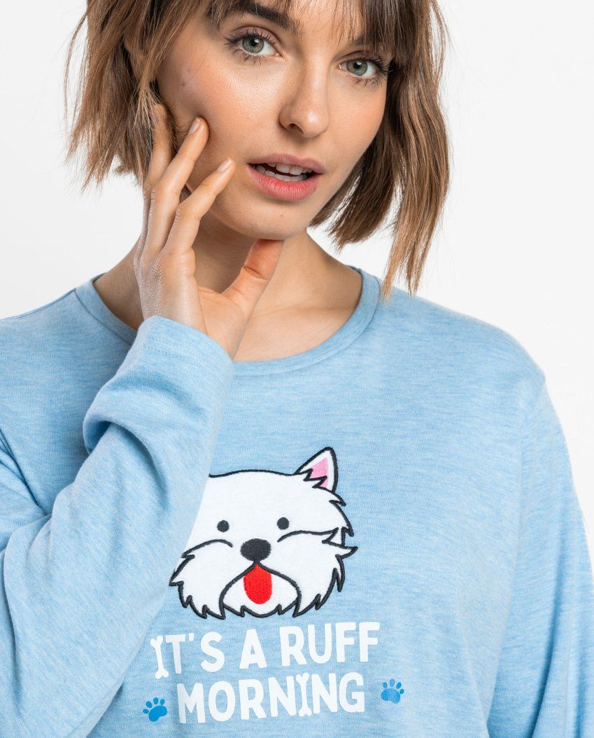 PIJAMA MUJER de perritos INTERLOCK ADMAS
