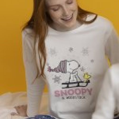63425 PIJAMA MUJER 100% ALGODON SNOOPY ADMAS