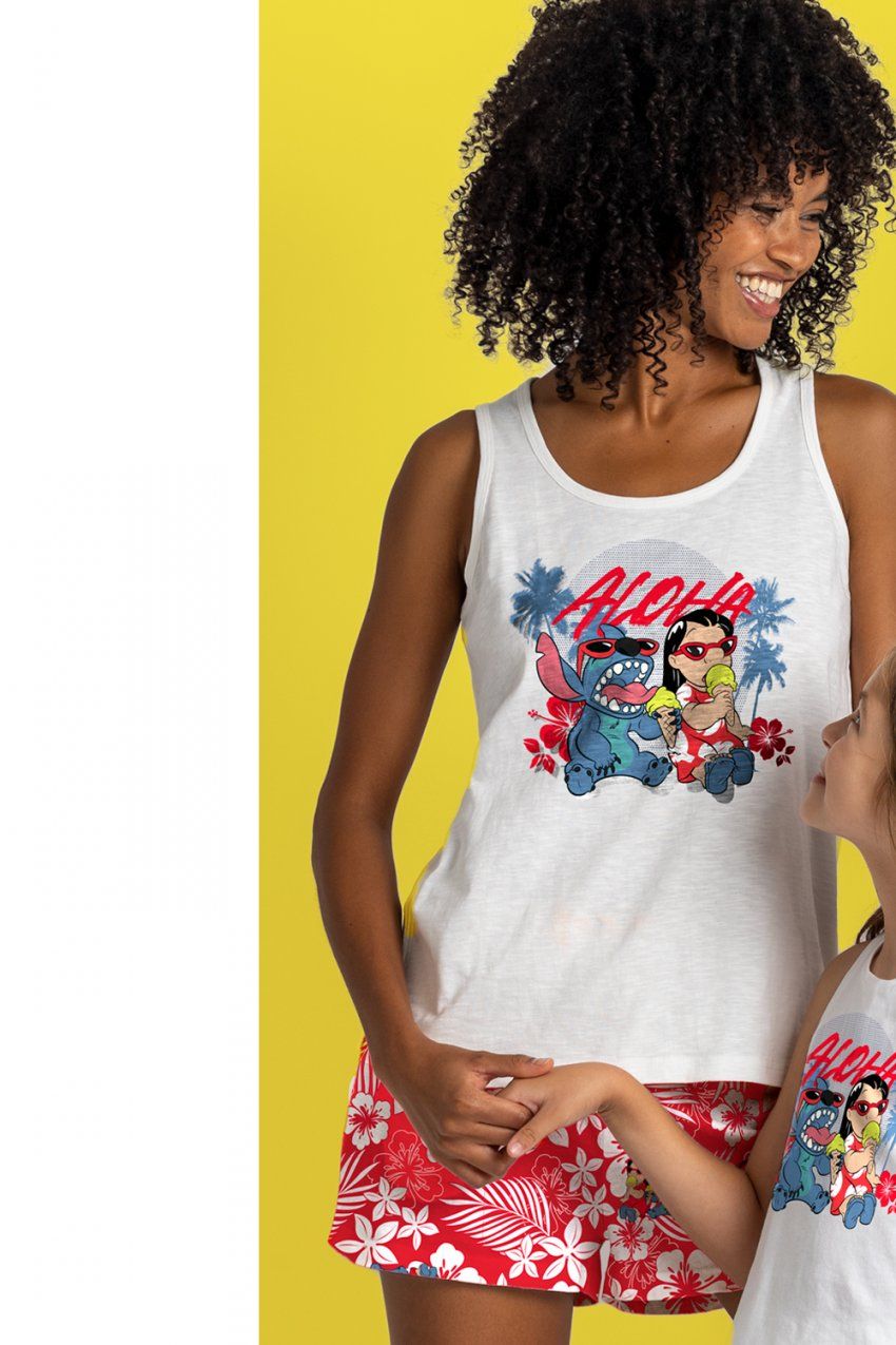 62291 PIJAMA MUJER TIRANTE LILO & STITCH ADMAS