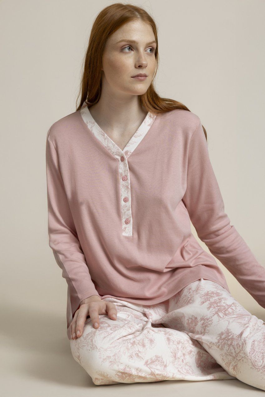 63609 PIJAMA MUJER HASTA 3XL ADMAS  CLASICC