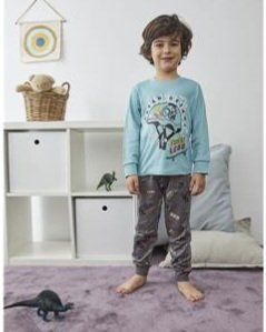 25207002 pijama niño algodón interlock de tobogan al por mayor