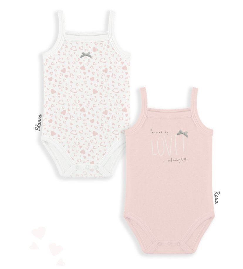 22110168 BODYS PACK 2 TITANTES ALGODON YATSI