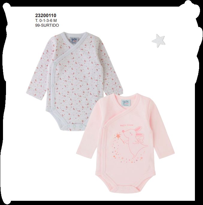 23200110 BODYS PACK 2 MANGA LARGA CRUZADO YATSI