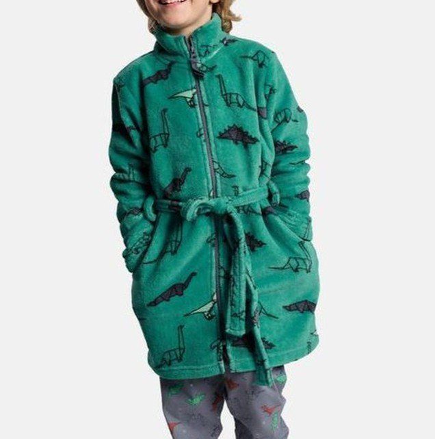 Bata de niño verde con dinosaurios – Ref. 26711