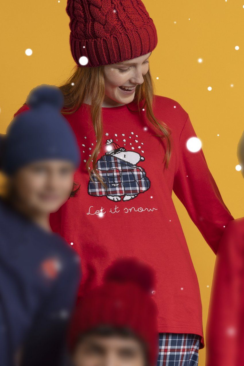 63445 PIJAMA MUJER 100% ALGODON SNOOPY ADMAS
