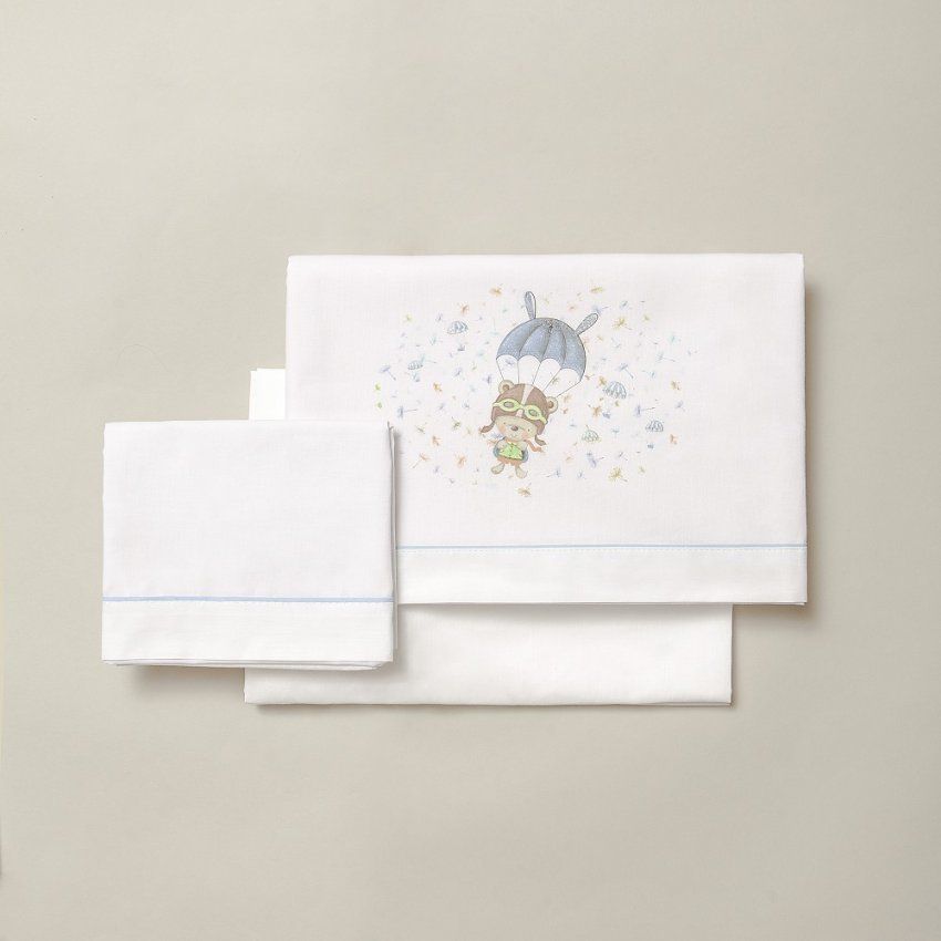 3145 SABANA CUNA PARACAIDAS 100% ALGODON INTERBABY