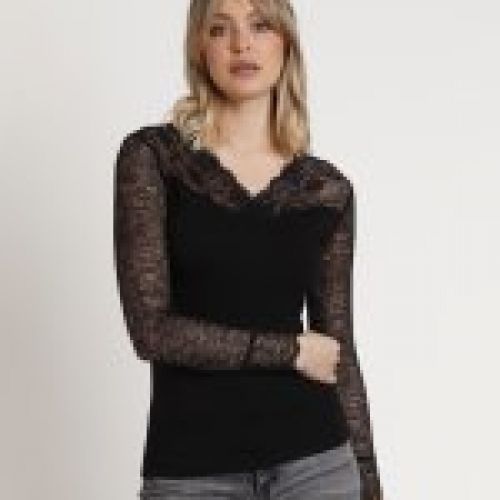 43580 CAMISETA ENCAJE MANGA LARGA ADMAS