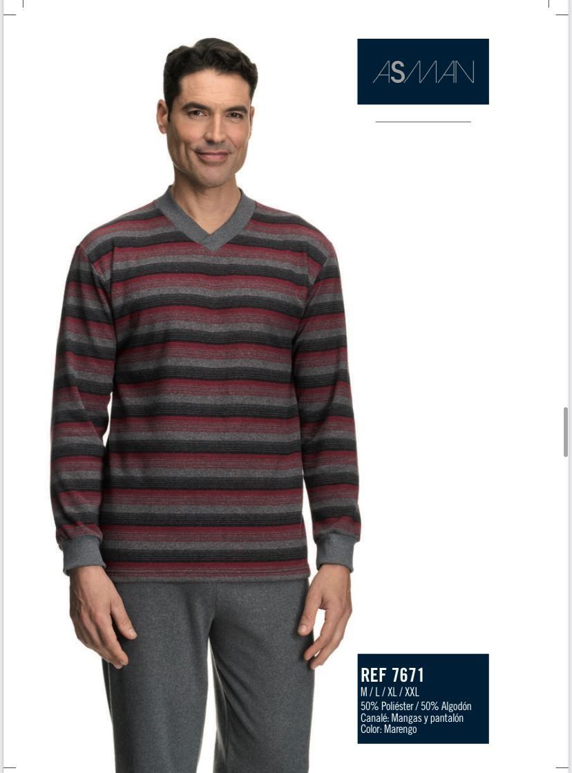 7671 PIJAMA CABALLERO MICRO POLAR ASSMAN