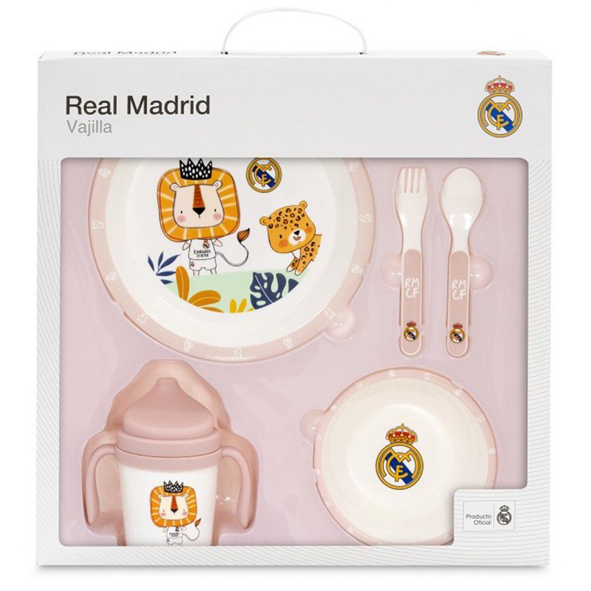 rmset001 pack regalo vajilla rosa del real madrid venta al mayor almacen distribuidor