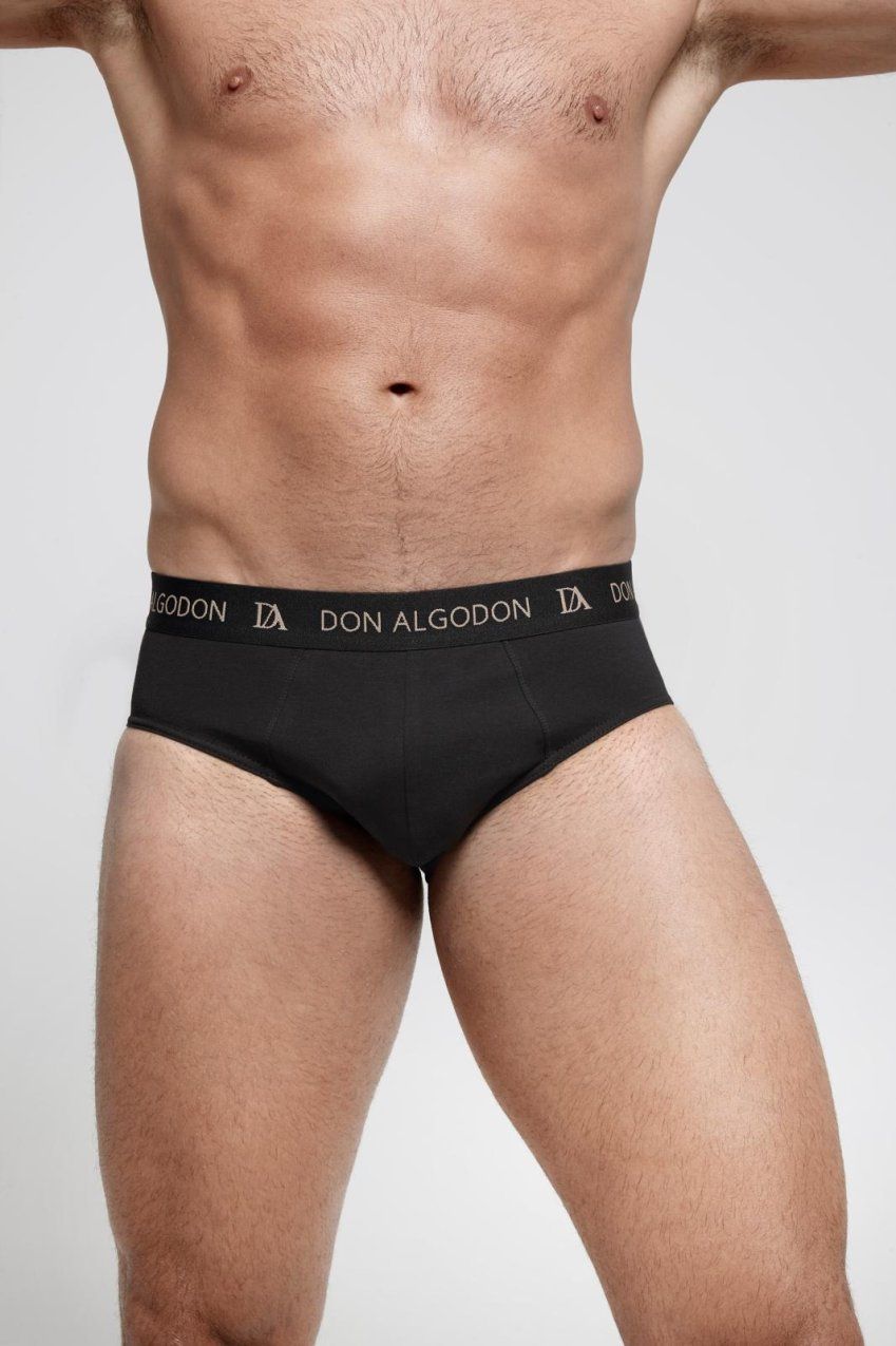 Vista lateral de slip Don Algodón PS728 pack de 2 para hombre al por mayor en Nati Campos, algodón elástico cómodo