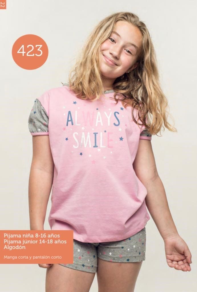 KN 426 PIJAMA NIÑA  VERANO 8 A 16  KINANIT