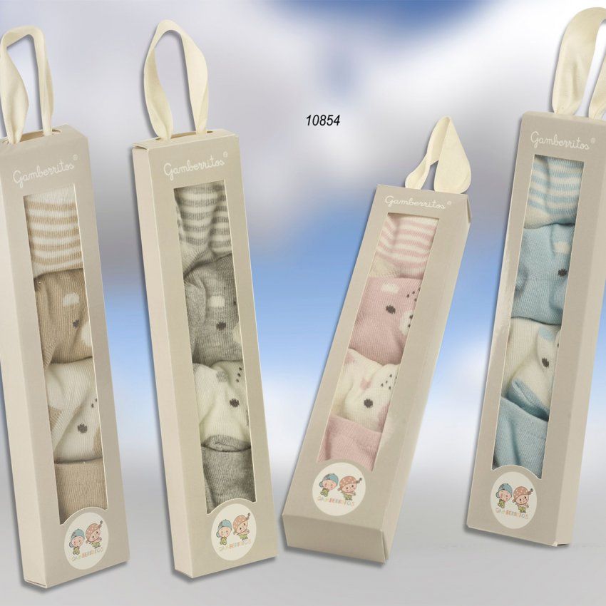 10854 calcetines para bebe en caja de regalo al por mayor
