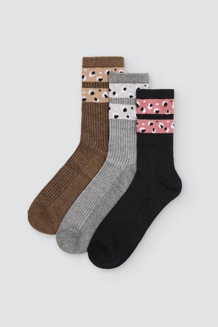 Calcetines de mujer Ysabel Mora 12102 pack de 3 pares estampados de algodón con puño antipresión talla 36 41.