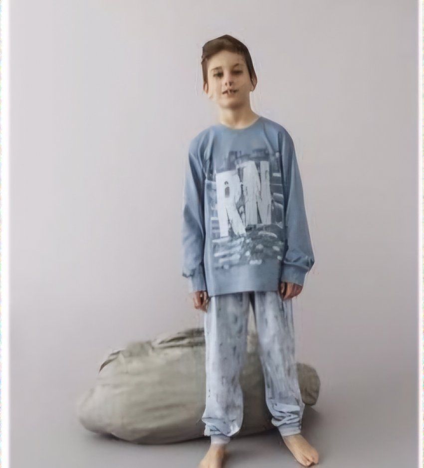 25208003 pijama niño algodón interlock tobogan al por mayor