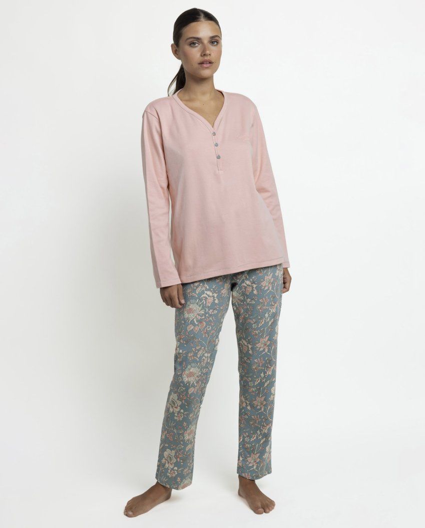 64611 pijama mujer 100% algodon linea garden admas