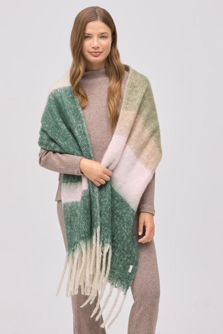 70700 Bufanda pashmina con rayas contrastadas. AL POR MAYOR YSABEL MORA