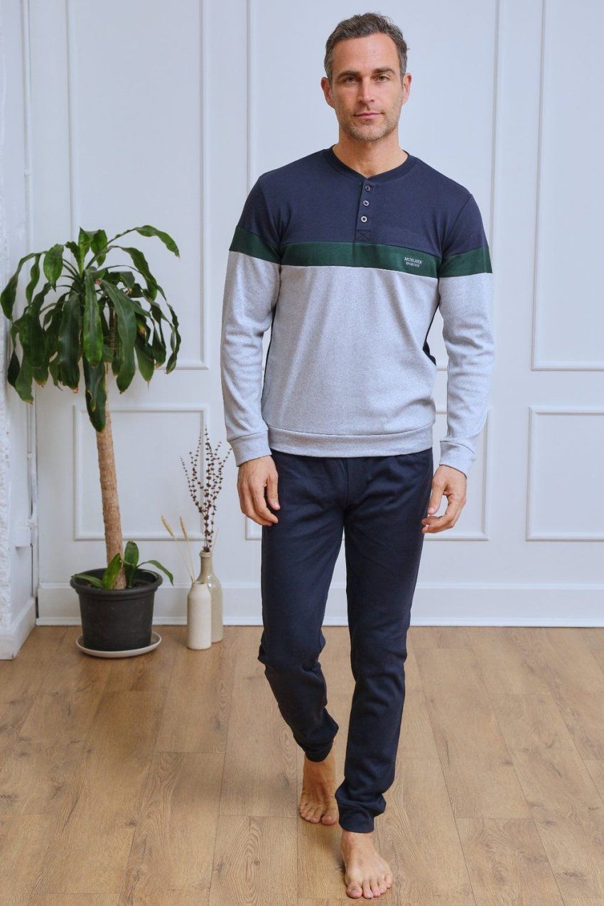 Pijama de hombre Muslher en tejido interlock, referencia 5667, para venta al por mayor a tiendas