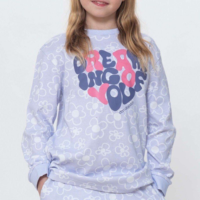 pijama juvenil lila don algodon da24235