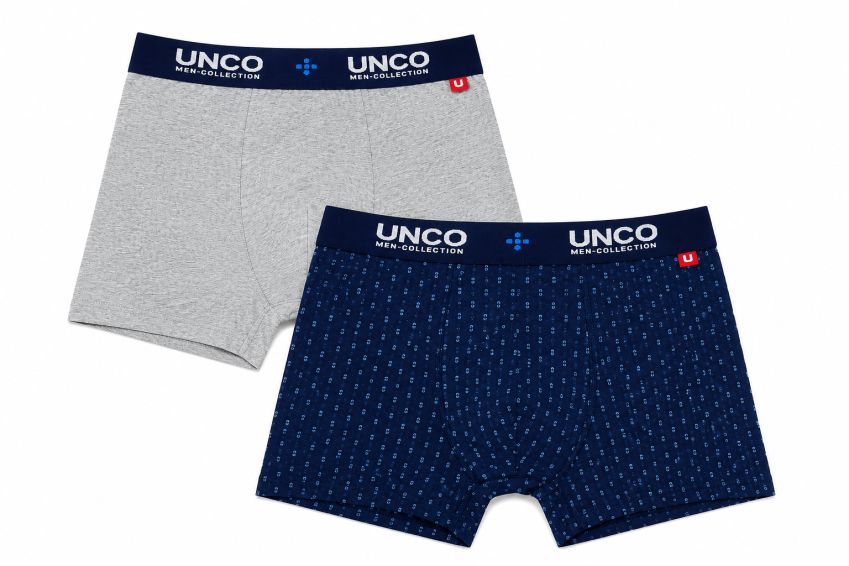 Boxer hombre UNCO pack 2 azul y gris al por mayor