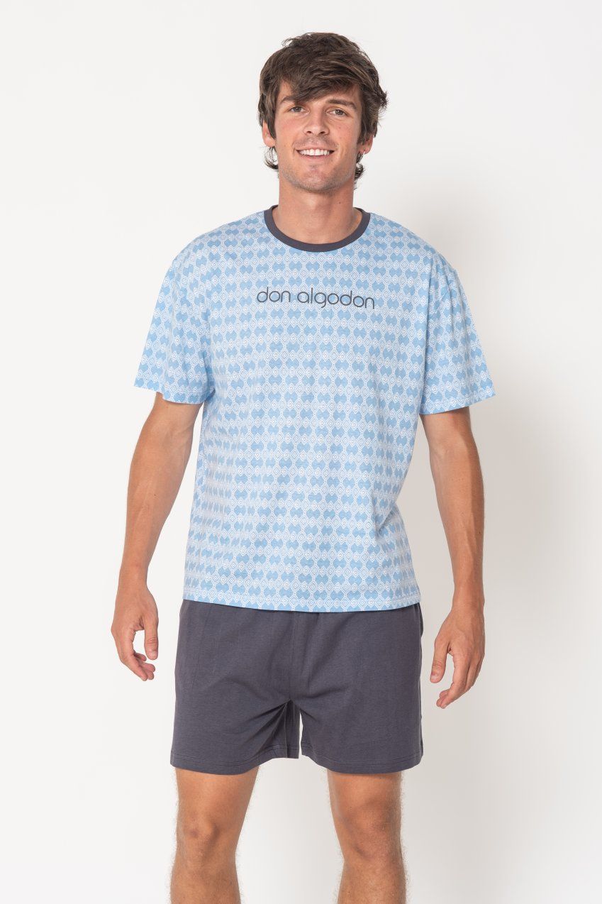 DA24306 PIJAMA CABALLERO VERANO DON ALGODON