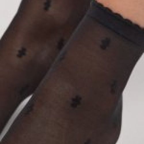 18131 Panty tobillero geométrico 20 denier.