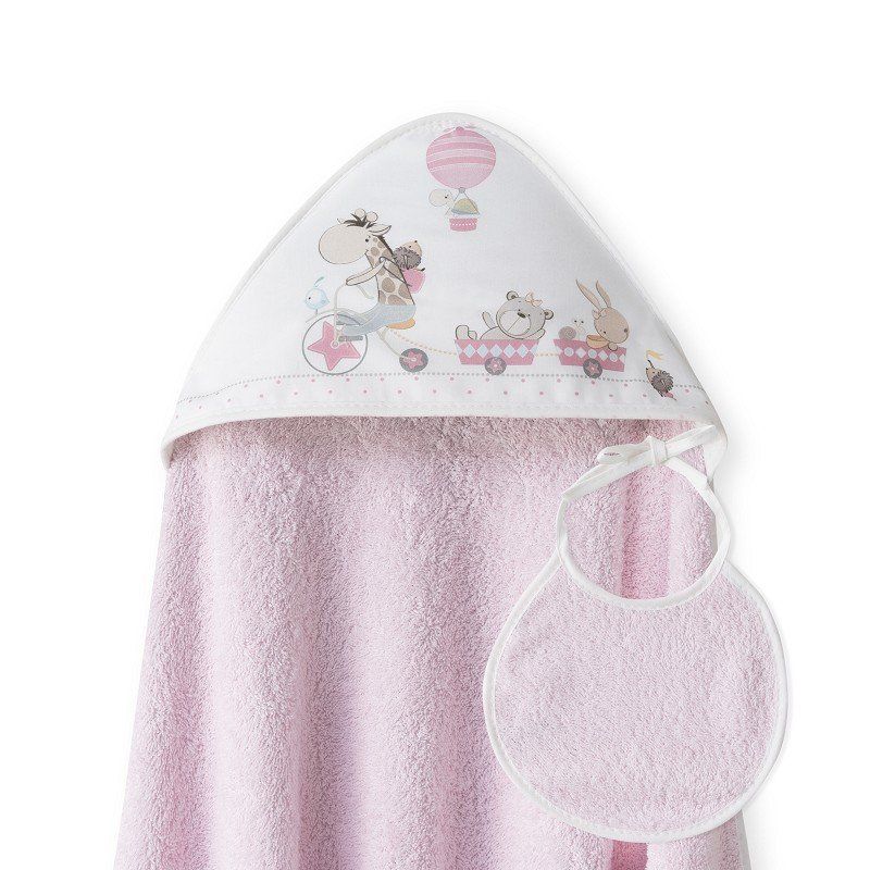 1236 CAPA BAÑO O TOALLA BEBE JIRAFA BICI INTERBABY 1X1 INTERBABY