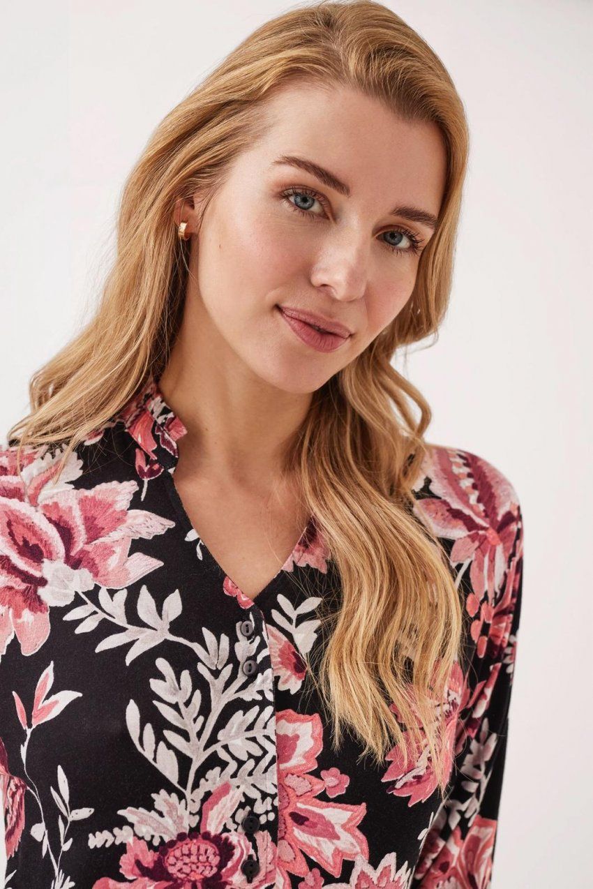 N 19832 PIJAMA MUJER ABIERTO ESTAMPADO VISCOSA PROMISE
