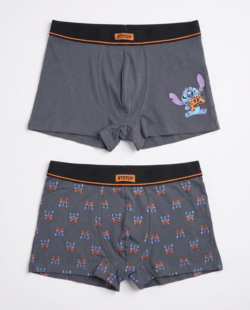 48731 BOXER HOMBRE STITCH DISNEY PACK 2 CAJA  REGALO ADMAS