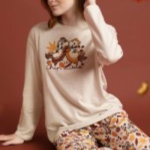 63317 PIJAMA MUJER INTERLOCK CHIP Y CHOP DISNEY ADMAS AL POR MAYOR