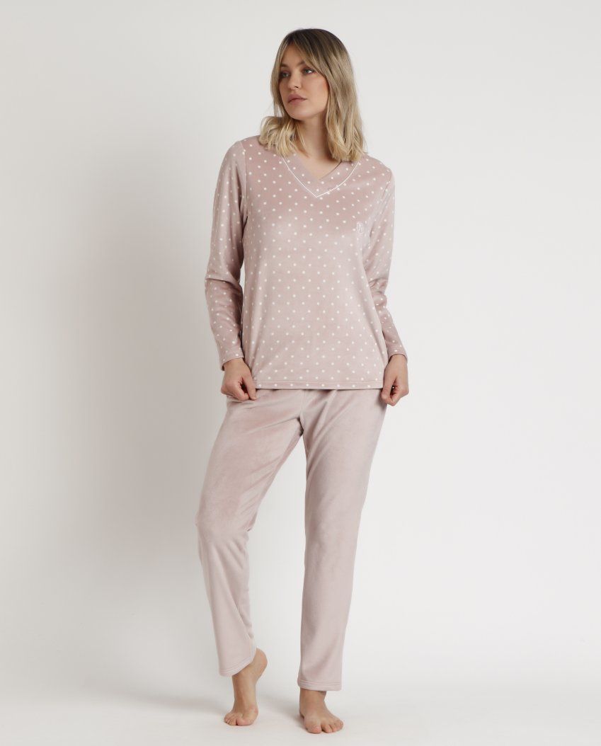 62651 PIJAMA MUJER VELVET ADMAS CLASSIC