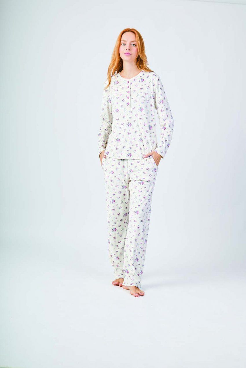 JG FP 405 PIJAMA MUJER FELPA CON TALLAS GRANDES JAVIER GOLMAR