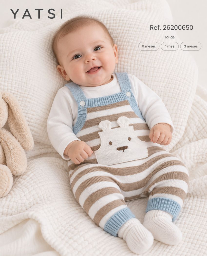 26200650 CONJUNTO TRICOP BEBE PETO PUNTO YATSI