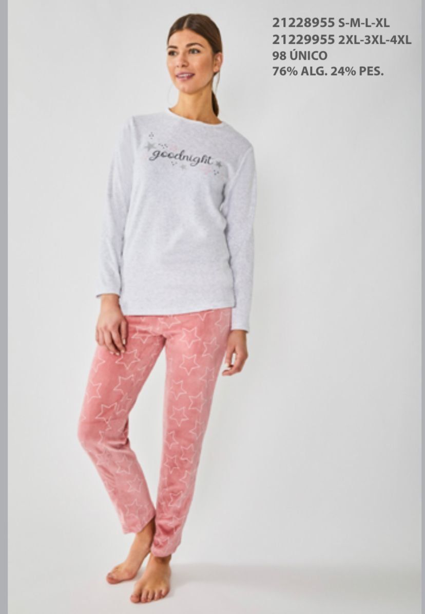 21228955 PIJAMA SEÑORA TERCIOPELO DIASSI / 21229955 TALLAS GRANDES