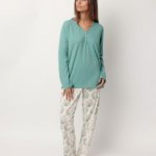 63595 PIJAMA MUJER INTERLOCK ADMAS GARDEN